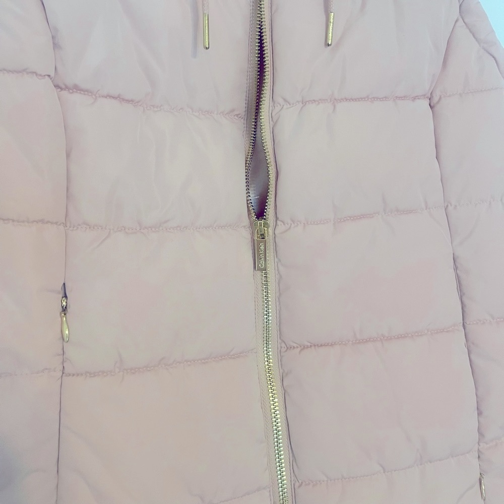CALVIN KLEIN | pink puffer vest NWOT - Picture 2 of 3